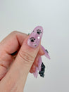 3d Hanging Black Kitty Halloween Press on Nails