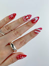 Red Christmas Sweater Press on Nails