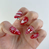 Red Christmas Sweater Press on Nails