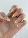 Gold Snowflakes Press on Nails