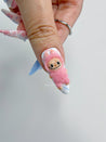 Fluffy Labubu Press on Nails