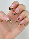 Leopard Print and Cherries Press on Nails