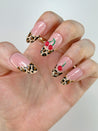 Leopard Print and Cherries Press on Nails