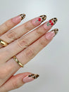 Leopard Print and Cherries Press on Nails