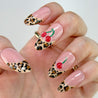 Leopard Print and Cherries Press on Nails