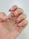 Leopard Print and Cherries Press on Nails