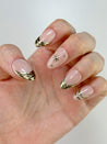 Gold French Tips Press on Nails