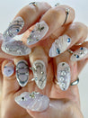 Silver Butterflies Press on Nails