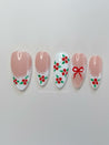 Mistletoe French Tips Press on Nails
