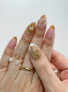 Gingerbread Press on Nails