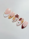 Gradient Flowers Press on Nails