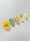 Sunflower Press on Nails