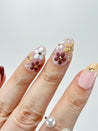 Gradient Flowers Press on Nails