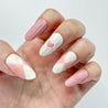 Pink Heart Sweater Press on Nails
