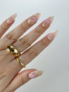 Hearts with Gold Press on Nails