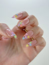 Rainbow Heart tips Press on Nails