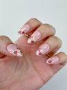 Strawberries and Daisies Press on Nails