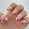 Strawberries and Daisies Press on Nails