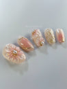 Blush Jelly Flowers Press on Nails