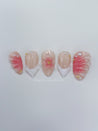 Coral Press on Nails