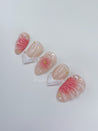 Coral Press on Nails