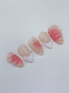 Coral Press on Nails