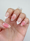 Coral Press on Nails