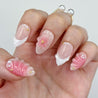 Coral Press on Nails
