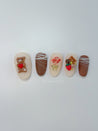 Cute Chocolate Bear Press on Nails