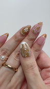 Gingerbread Press on Nails