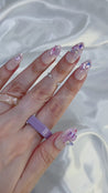 Purple Aurora Butterfly Press on Nails