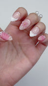 Coral Press on Nails