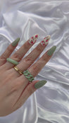 Christmas Matte Mistletoe Press on Nails