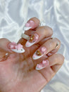 Teddy Bears and Hearts Press on Nails