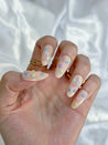 3D Easter Bunny with Pastel Flowers Press on Nails