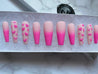 Pink Sugar Hearts Press on Nails
