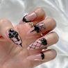 Black Lace Press on Nails Halloween